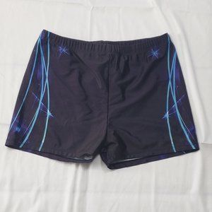 MinYong Men’s Black Night Sky’s Square Cut Swimsuit Large (USA)/ 3XL (Asian)